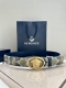 Width 4.0 Cm Versace This Soft Crocodile Leather Belt Features An Oval Medusa Bu