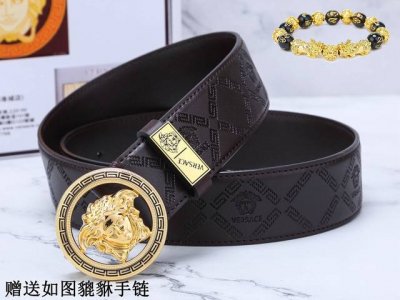 Belt Versace.Ver Original Belt 100% First Layer Cowhide Guaranteed Genuine Leath
