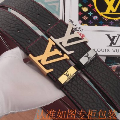 Belt: Lv Louis Vuitton original cowhide belt Men's belt: Material 100% first-lay