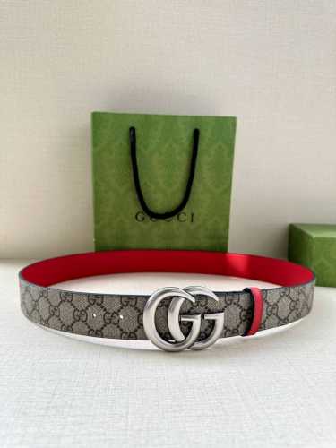 Gucci Width 3.8Cm This Wide Belt Features Double G Details And Is Enhanced By Mo