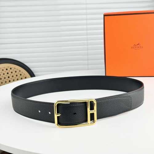 Special Hermes Pin Buckle Togo Men's Belt, Hermes 3.8 Double-Layer Denim Accesso