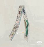 H's new silk scarf, Parisian dog 100% heavy silk twill, Herm