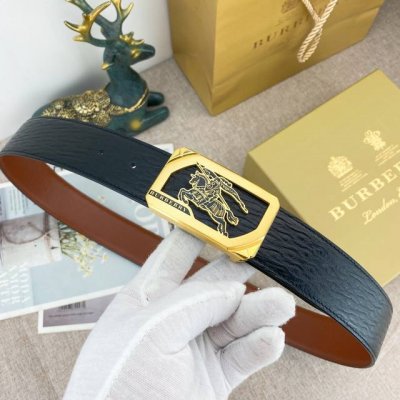 Burberry special leather belt series, original hardware fine stainless steel buc