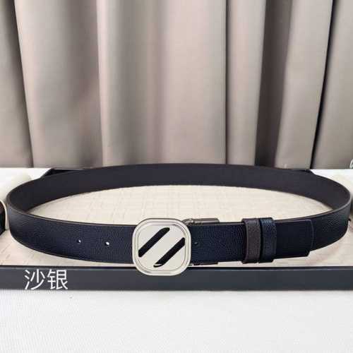 Zegna, Top-Grain Leather, 3.5 Cm Wide, Available On The Official Website, With A