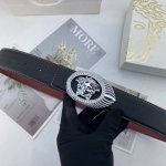 Specially Equipped With A Full Set Of Gift Boxes Versace. Men's Floral Leather B