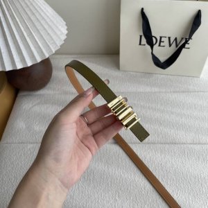 Special Loewe Classic Cowhide Leather Belt With A Shiny Loewe Geometric Belt Buc