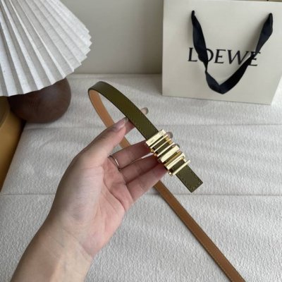 Special Loewe Classic Cowhide Leather Belt With A Shiny Loewe Geometric Belt Buc