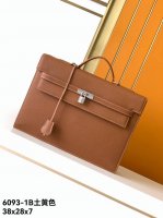 New briefcase model: 6093-1B# Khaki. Made from premium, genuine Emma Italian le