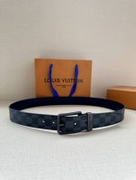 3.4 Wide Saint Germain Belt Is Made Of Monogram Eclipse Canvas With A Metal Ring