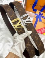 Belt: Louis Vuitton Top Replica - Belt: 100% imported original top-grain cowhide