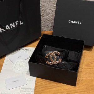 Chanel New Women's Belt Ddd. Features the classic metal double C logo, made of d