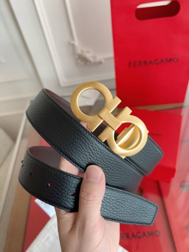 Ferragamo 3.5Cm Original Leather. Precision Brass Hardware Upgraded Version Nfc