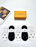with packaging 5 pairs per box Lv Louis Vuitton classic letter logo pure cotton