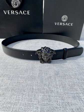 Width: 3.0 Cm Versace This Plain Weave Belt Features The Iconic Versace Medusa H - Click Image to Close
