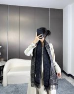 High-end edition! Gucci's double-sided Gg jacquard tassel scarf is absolutely s