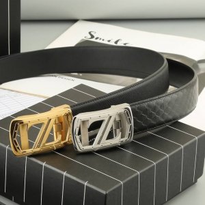 Zegna top layer cowhide width 3.5cm official website synchronization, stainless