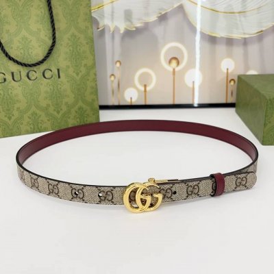Special Gucci 2.0Cm Classic Imported Canvas Waterproof Material With Cowhide Bot