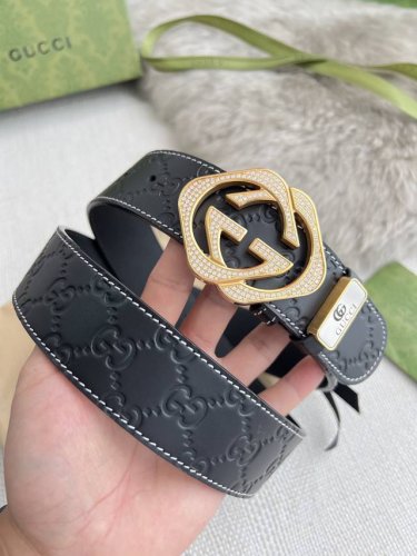 Product Name Gucci.Gu...Cci Original Belt Model Buckle Pure Steel Material Diamo