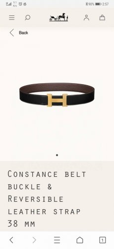 Herm S Official Website Synchronized Width 38Mm Genuine Alligator Leather Strap