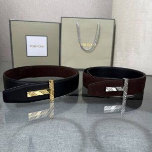 Tom Ford's latest trendy double-sided top-grain cowhide leather model, 3.8mm wi