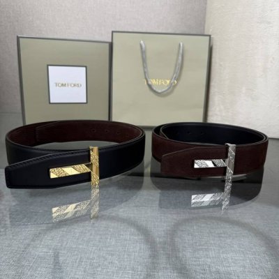 Tom Ford's latest trendy double-sided top-grain cowhide leather model, 3.8mm wi