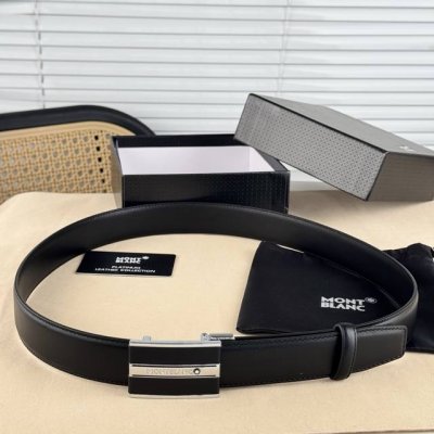 Montblanc Business Casual Formal Wear Can Be Worn 3.5Cm Latest Buckle Polished B