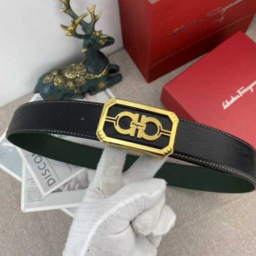 Ferragamo Special Leather Belt Series Original Hardware Boutique Stainless Steel