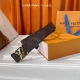 Louis Vuitton 4.0Mm Men's Double-Sided Original Leather Boutique Counter Buckle