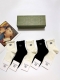 Hot item back in stock with packaging 5 pairs per box Gucci classic letter logo