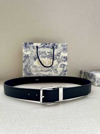 Width 3.5 Cm Dior This Belt Is Meticulously Crafted From Black Grained Calfskin - Click Image to Close