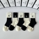 Special boutique packaging Chanel's new embroidered mid-length slouch socks! Fiv