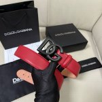 DgWidth 4.0Cm Dolce & Gabbana's new Devotion series Lux leather belt, embellishe