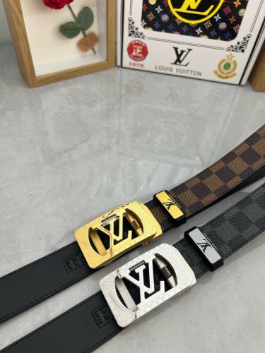 Product Name: Lv..Louis..Vuitton Automatic Belt Material: Genuine Leather Belt 1
