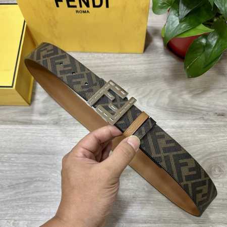 Special Fendi Fendi Counter Same Style Width 4.0Cm Double Ring Reversible Belt F - Click Image to Close