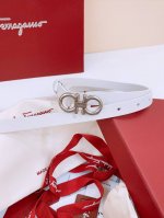 Ferragamo # Classic Gancio belt for women Smooth calfskin plain surface, full of