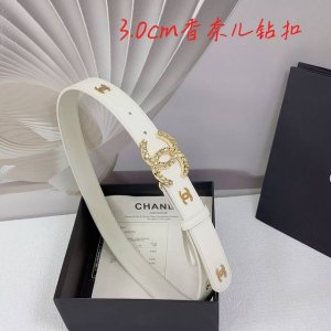 3.0Cm Chanel Belt, Double-Sided Top-Grain Leather, Length: 75.80.85.90.95.100 Cm