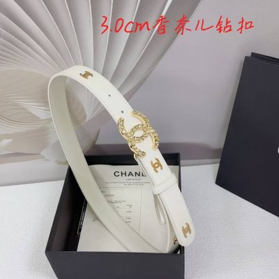 3.0Cm Chanel Belt, Double-Sided Top-Grain Leather, Length: 75.80.85.90.95.100 Cm