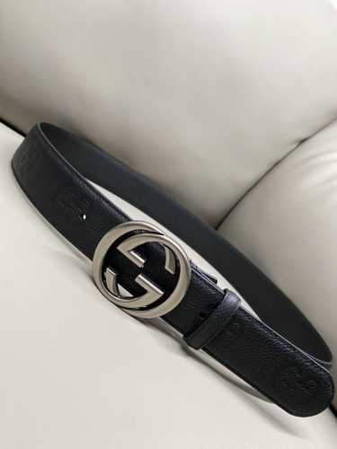 Official Website New 4.0 Width Interlocking Double G With Ruthenium-Toned Hardwa