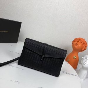 , the Bv casual clutch with a matching box, is made of imported waxed cowhide. I