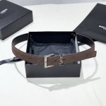 Saint Laurent women's suede belt, classic color, perfectly tailored, with origin