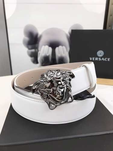 Versace This Belt Is Crafted From Soft Greca Embossed Leather In Italy, Featurin