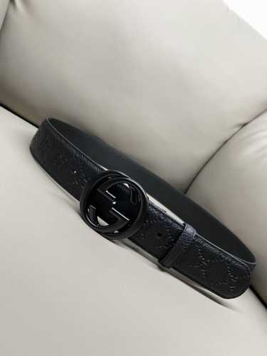 Gucci 4.0 Imported Calfskin Grain Embossed Double G Hot Pressed Large Flower Cla