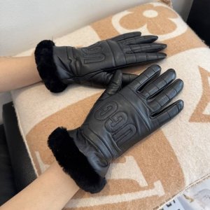 2025 Autumn/Winter Slippery Rabbit Fur Ugg Embroidered Sheepskin Gloves - Worth