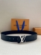 Special 4.0 Width This Lv Initiales Blason 40Mm Double-Sided Belt Reflects The C