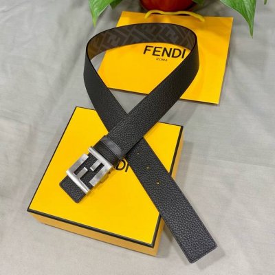 Fendi Fendi Store-Exclusive Model, Width 4.0 Cm, Double-Ring Reversible Belt Wit
