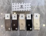 Special Packaging Chanel New Cashmere Embroidered Mid-Length Slouch Socks! Five