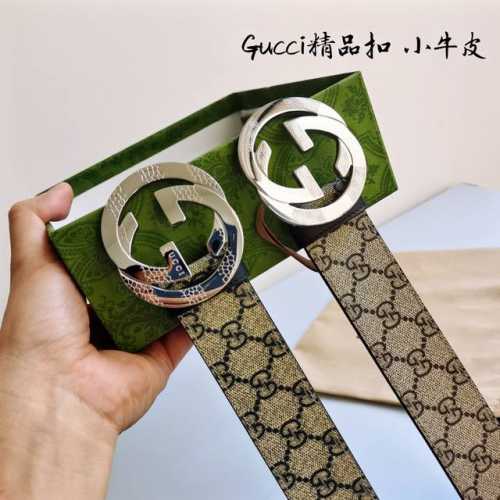 Gucci Pure Original Imported Original Embossed Fine Steel Buckle Width 4.0 Cm Cl