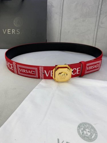 Special Width 4.0 Cm Versace This Two-Sided Belt Features A Top-Grain Leather Ba