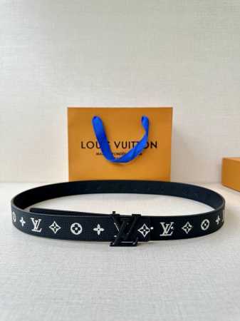 3.0 Wide Lv Double-Sided Lychee Belt Interprets Louis Vuitton's Classic Eleme - Click Image to Close