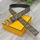 Fendl Fendi counter style width 3.8cm Original custom fabric Single loop belt Me